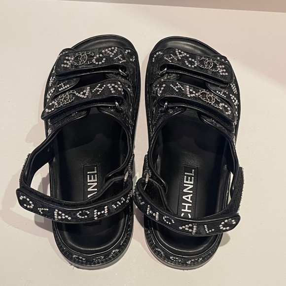 Chanel Dad Sandals Limited Edition Decorated in Crystals - Picture 3 of 8
